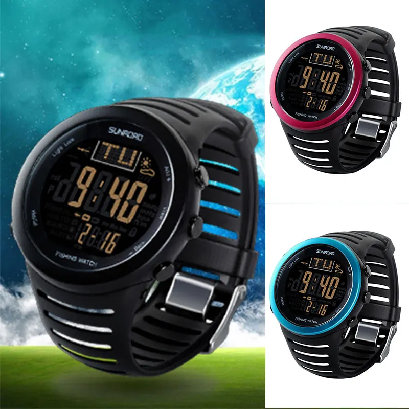 

Digital Waterproof Fishing Barometer Altimeter Thermometer EL Backlit Watch