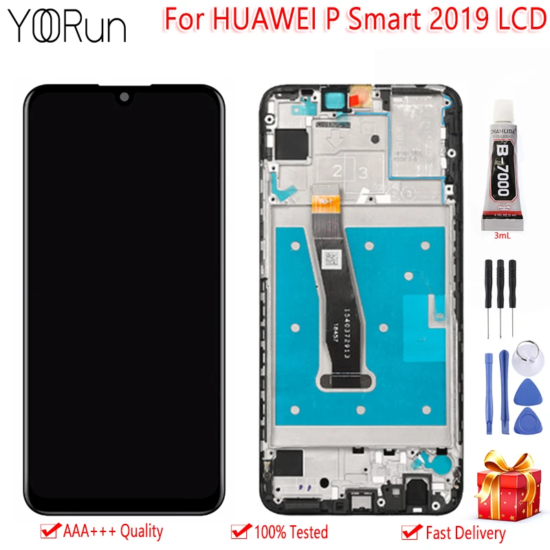 

6.21" For Huawei P Smart 2019 POT LX1 LX2 LX3 LCD Display Touch Screen Digitizer Assembly With Frame 100% Tested Free Tools