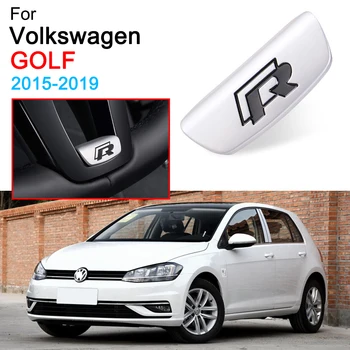 

Zinc Alloy Car Steering Wheel Trims R and R Line Mark Stickers for Volkswagen VW Golf 7 Accessories 2015 2016 2017 2018 2019