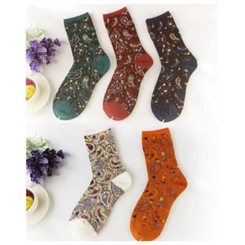 Хлопковые носки для женщин с принтом, осенне-зимние теплые носки, японские милые женские носки Kawaii, рождественские подарки