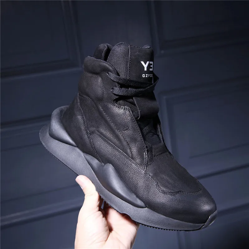 

Men's shoes autumn winter new high-top Thick bottom Genuine Leather men shoes trend wild breathable ultra-light sports men shoes