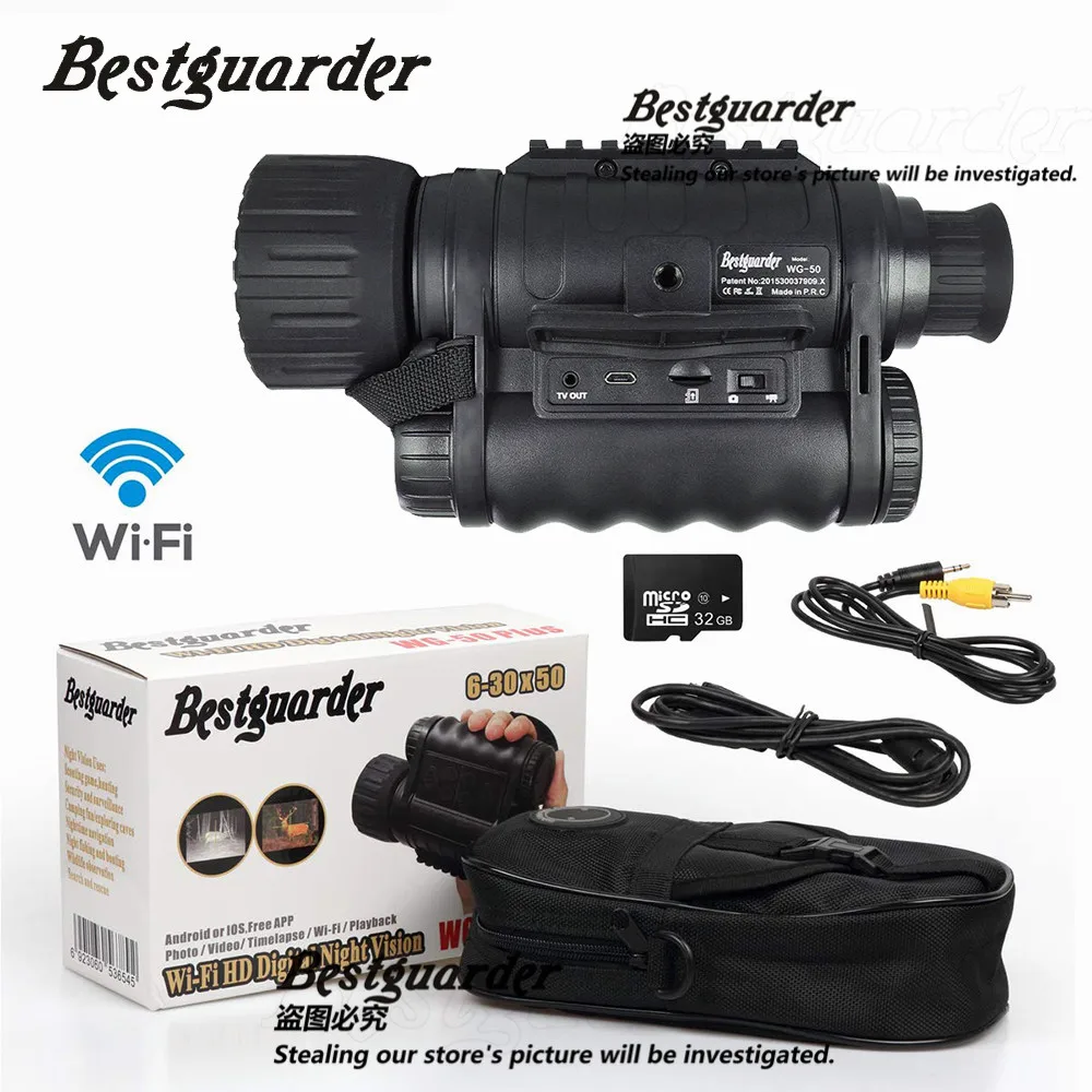 Инфракрасный монокуляр ночного видения HD с WiF 6 30x50 мм умное цифровое охотничье