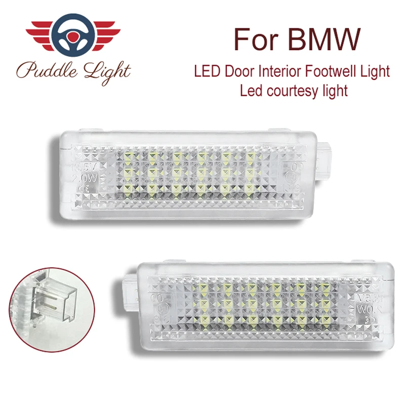 

2x 18smd LED Door Interior Footwell Light Led courtesy light CAR Styling For BMW E90 E93 E81 E82 E83 E84 E85 E86 E88 F25 MINI