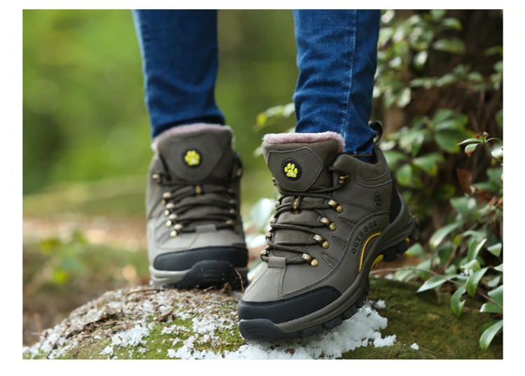 JINTOHO/зимние кроссовки унисекс для мужчин и женщин; прогулочная Мужская обувь; женские походные ботинки; горные ботинки; зимние ботинки