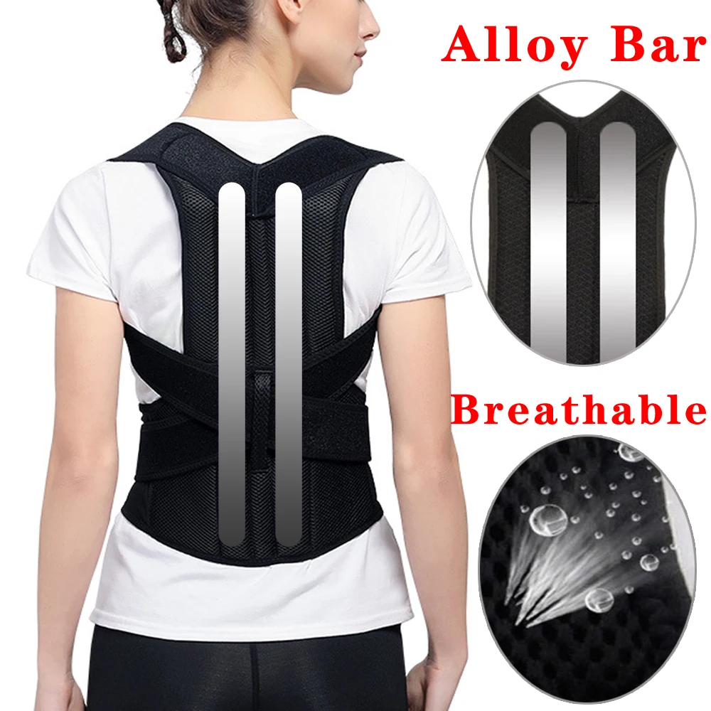 Back Brace Posture Corrector Adjustable Back Shoulder Waist Support Belt  Corset Improve Posture Prevent Slouching Pain Relief