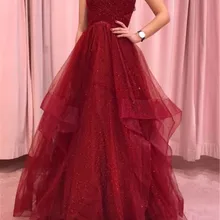 Блестящие красные платья для выпускного вечера, Длинные Спагетти ремни, открытая спина, а-силуэт, арабские Выпускные вечерние платья для девочек, платье с коротким шлейфом