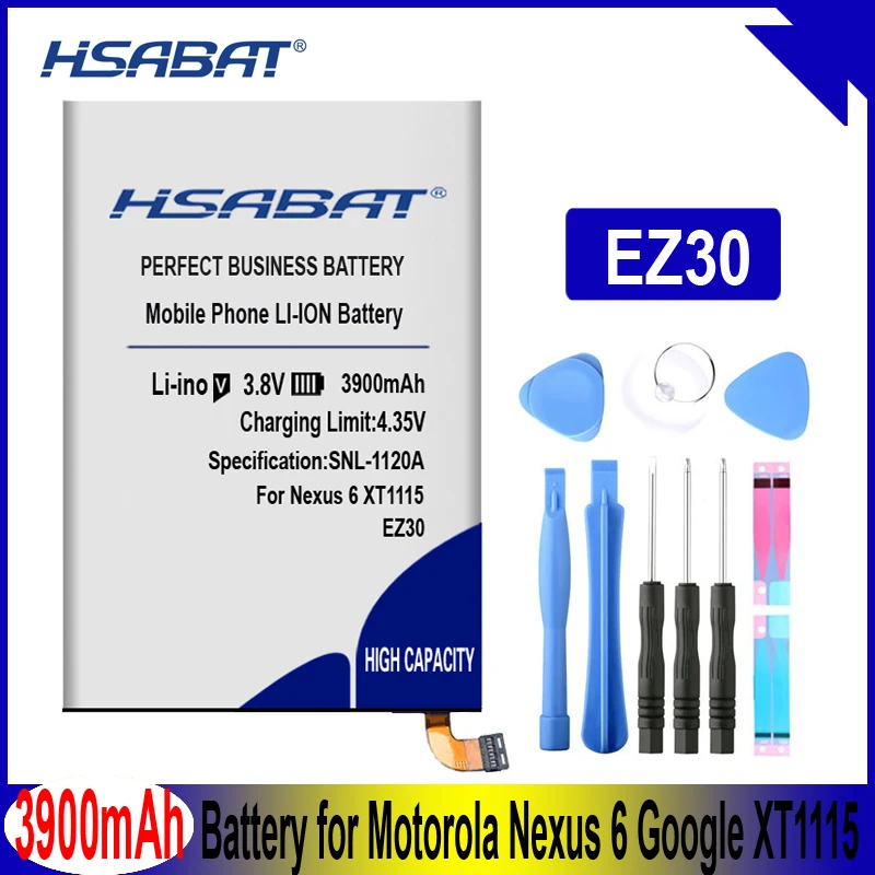 HSABAT 3900 мА/ч, EZ30 Батарея для Motorola nexus 6 Google XT1115 XT1110 nexus 6 xt1103