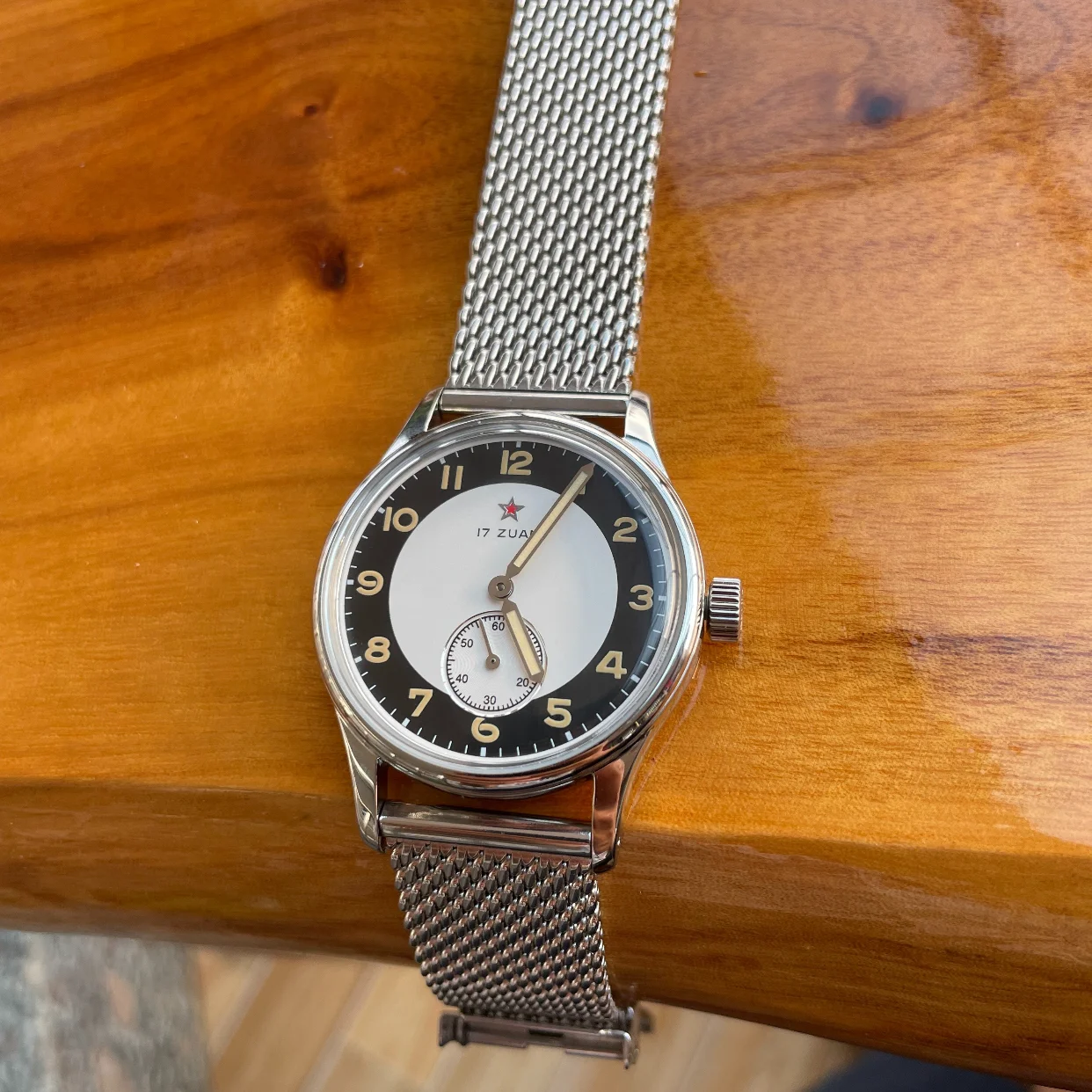 1963 Pilot Mens Automatic Watches Seagull St1701 Mechanical Movt Vintage 38mm Air Force Wristwatches Luminous Dome Mineral Glass