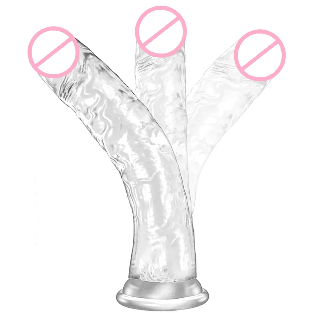 Realistic Dildo For Women Soft Jelly Suction Cup Dildo Anal Big Penis Anal Plug Crystal Dildo
