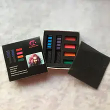 Яркая Гламурная 6 шт одноразовая окрашивающая расческа для волос 6-цветная мелки для окрашивания волос для временной расцветки волос