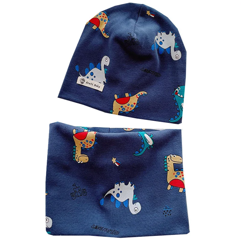 Spring Autumn Winter Children Hat Scarf Set Crochet Baby Hats Girls Boys Caps Kids Skullies Beanies Cartoon Baby Boys Cap