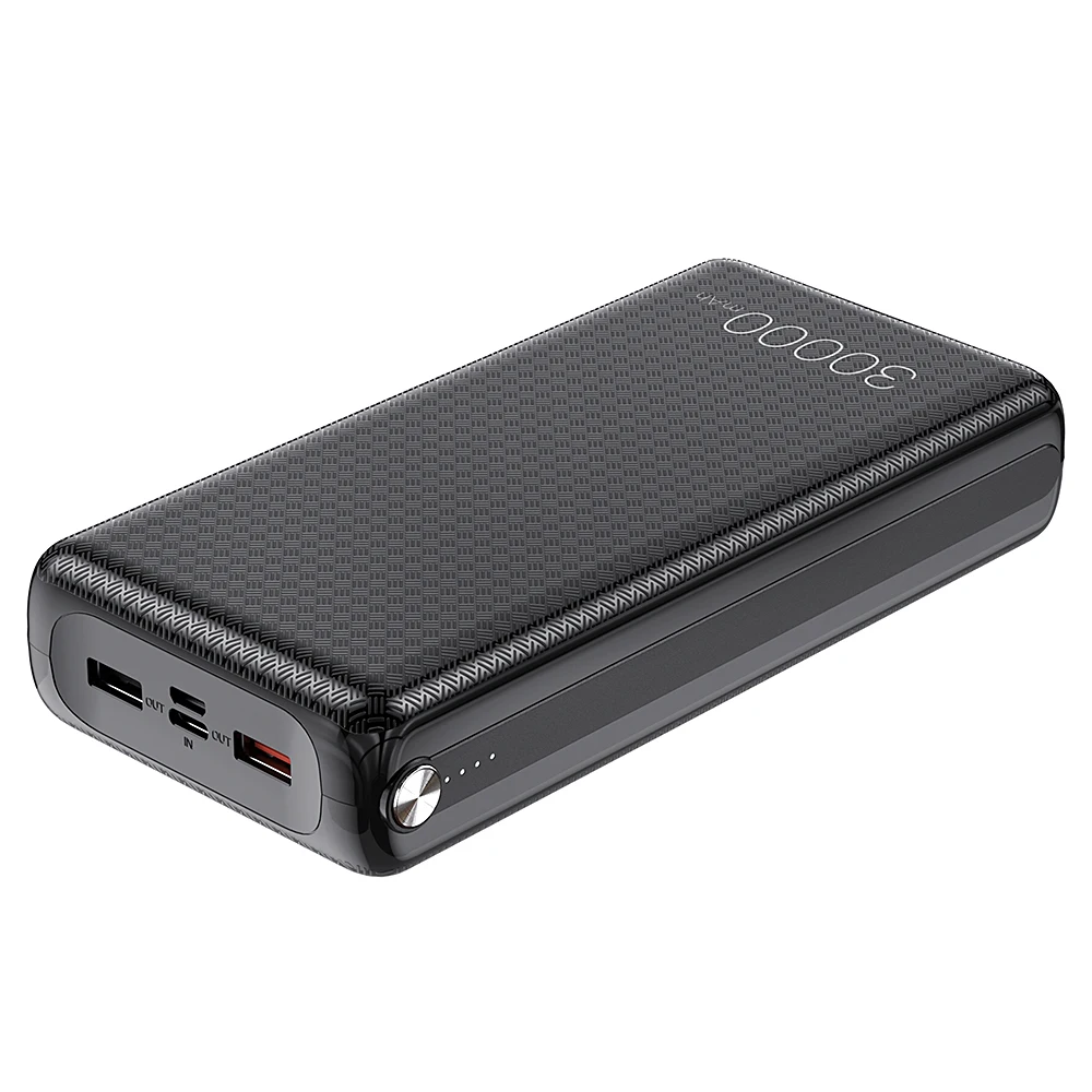 Black Essager, 30000 мА/ч, зарядное устройство, быстрая зарядка, 3,0 PD, USB C, 30000 мА/ч, зарядное устройство для Xiaomi Mi, iPhone, портативное Внешнее зарядное устройство - Цвет: Black