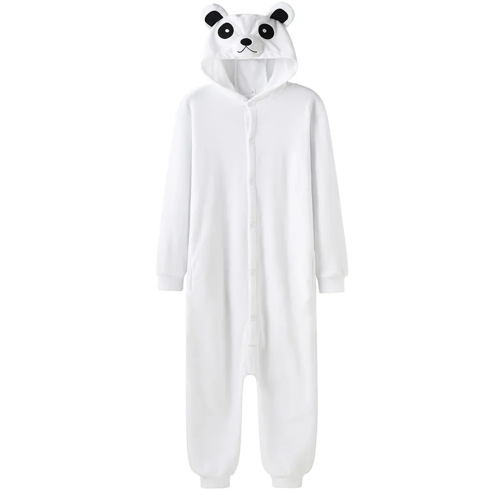 

White Bear Onesie Animal Kigurumis Unisex Cute Jumpsuit Festival Gift Panda Pajamas Women Men Warm Sleepwear Home Overalls