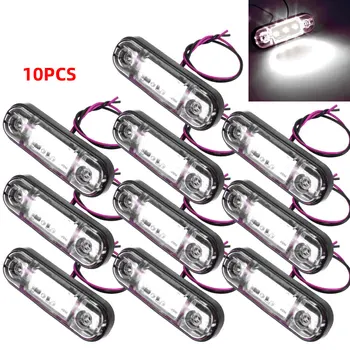 

10PCS Trailer Truck RV Light Side Marker Clearance Lamp DC10-30V Waterproof 3 LEDs Car Signal Warning Indicator