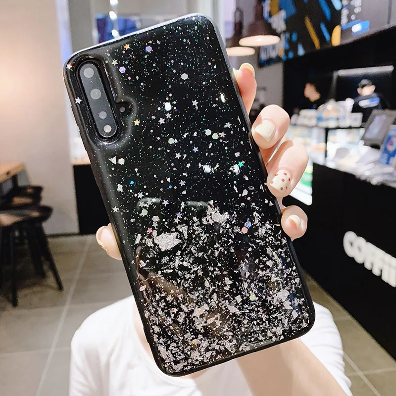 Блестящие чехлы со звездами для телефонов huawei P30 P20 Lite mate 10 20 Pro мягкий чехол для Honor 8X 10lite 20Pro V20 Nova 3 3i 4 5 5i