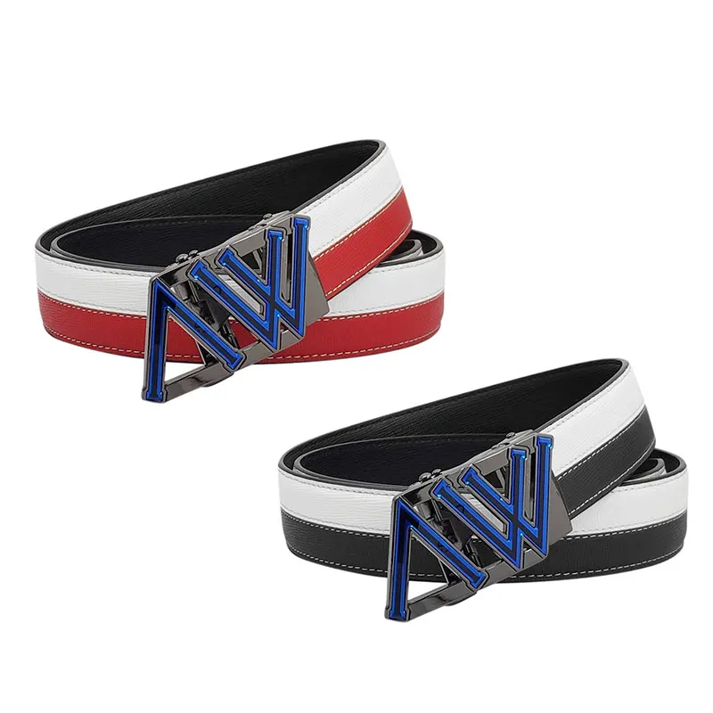 Golf Men's Sports Belt Cool Basket Color Buckle Fashion Matching Cross Pattern Leisure Accessories | Аксессуары для одежды