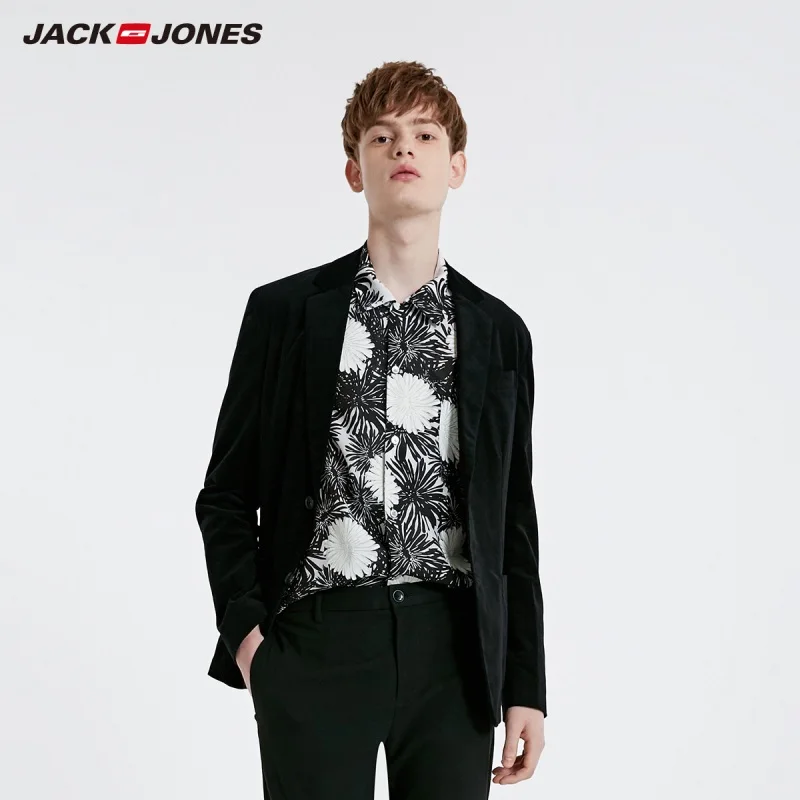 Мужской вельветовый хлопковый костюм JackJones приталенный пиджак мужская одежда