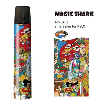 

Creative Bumpy Cartoon Scene Sticker For Relx PVC Cover Case Film For Relx E Cigarette 2.5D Stereo Sticker