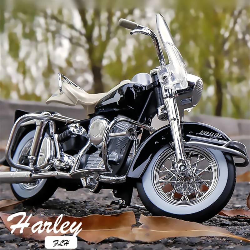 Maisto 1:18 Harley-Davidson 1962 FLH Duo Glide simulation alloy motorcycle model toy car Collecting car model boys toys