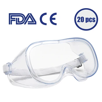 

20Pcs Protection Goggles Transparent Anit-Splash Dust-Proof Sand Work Lab Dental Eyewear Spectacles Safety Protective Glasses
