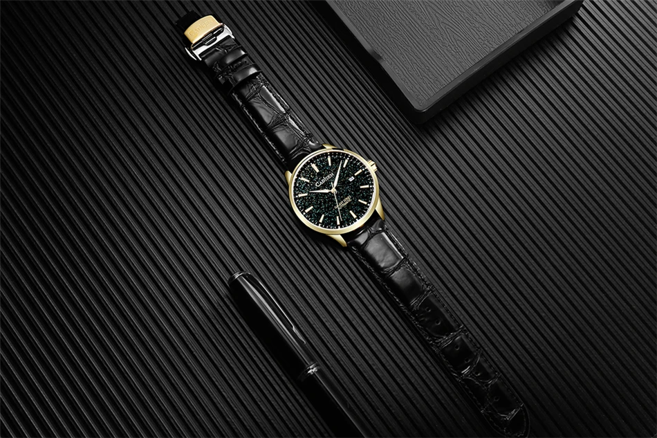 CADISEN New Pilot Series Men's Watch Luxury Sapphire Glass 100M Waterproof Automatic Watch Stainless Steel Mechanical Wristwatch