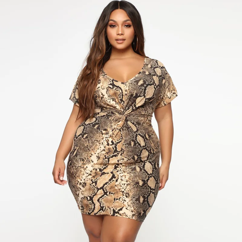 

Women 2020 New Summer V-Neck Sexy Dress Female Low Chest Fashion Slim Fit Skirts Ladies Plus Size High Quatily Dresses LT96