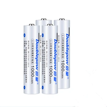 

4pcs/lot Hot sale 1.5V USB AAA rechargeable battery 1000mwh USB rechargeable lithium battery rangefinder toy battery