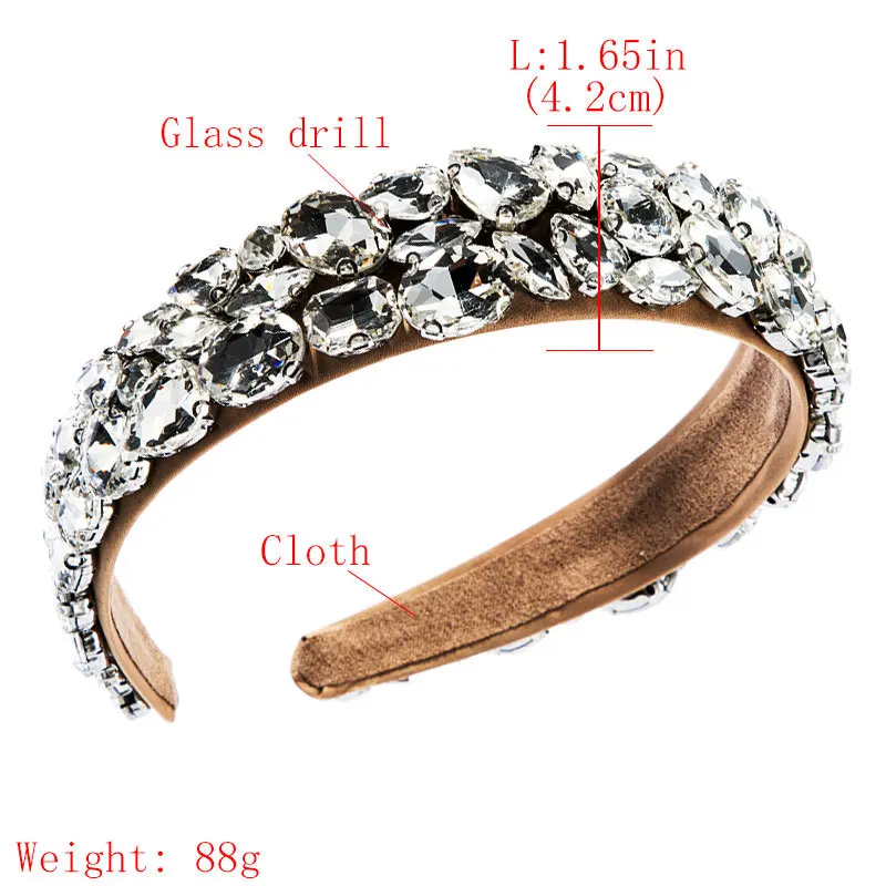 Women Full Crystal Headband Hairband for women girls fashion luxury head Hoop band Korean style rhinestone hair accessories