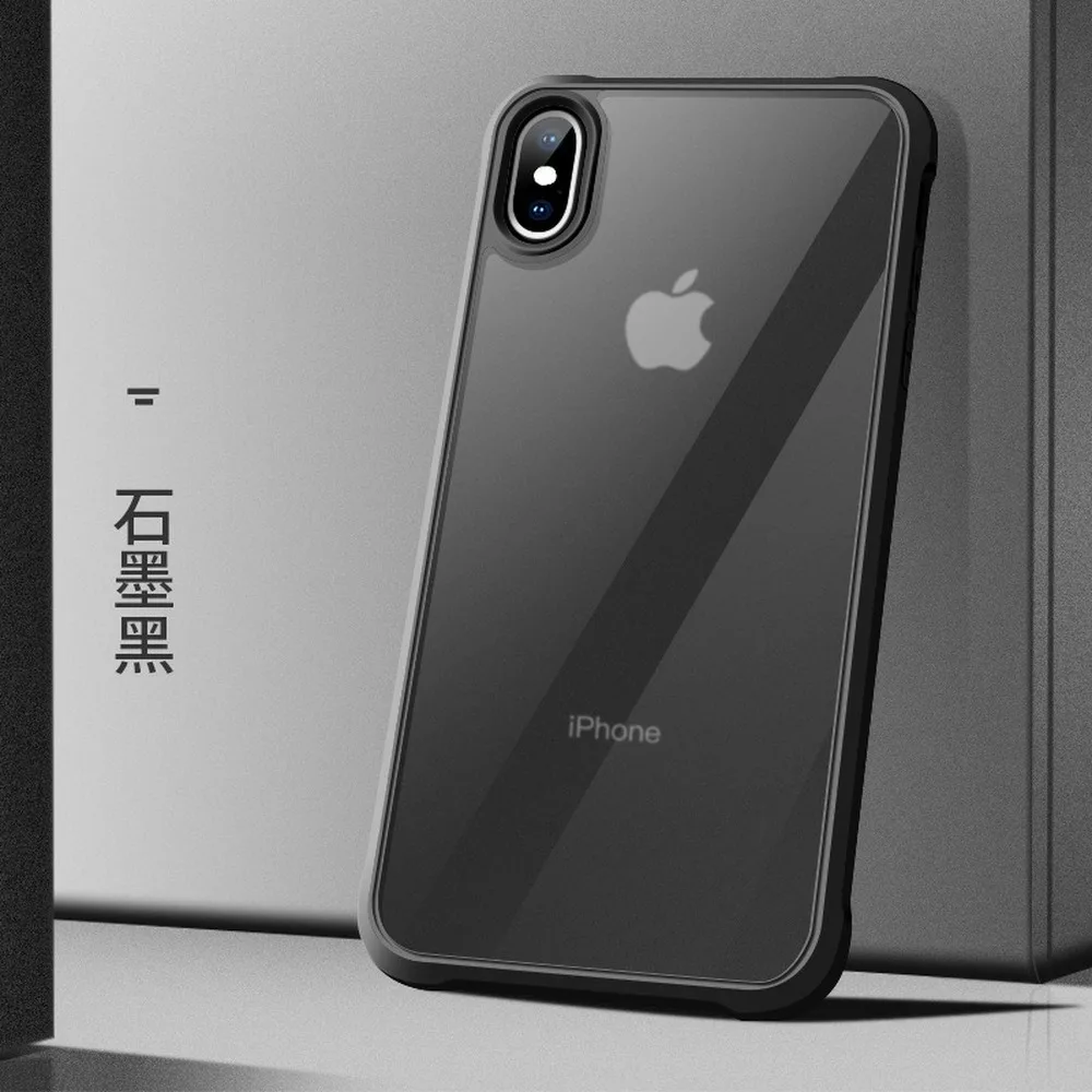 Прозрачный чехол для телефона IPhone 11 Pro Max X XS противоударный бампер 6 6S 7 8 Plus Защита
