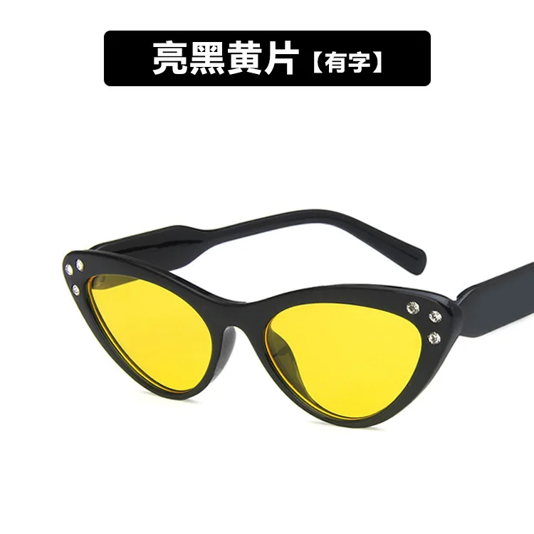 yellow Новые Сексуальные солнцезащитные очки "кошачий глаз", Детские брендовые дизайнерские зеркальные солнцезащитные очки, детские солнцезащитные очки "кошачий глаз", солнцезащитные очки для женщин, UV400 - Цвет линз: yellow