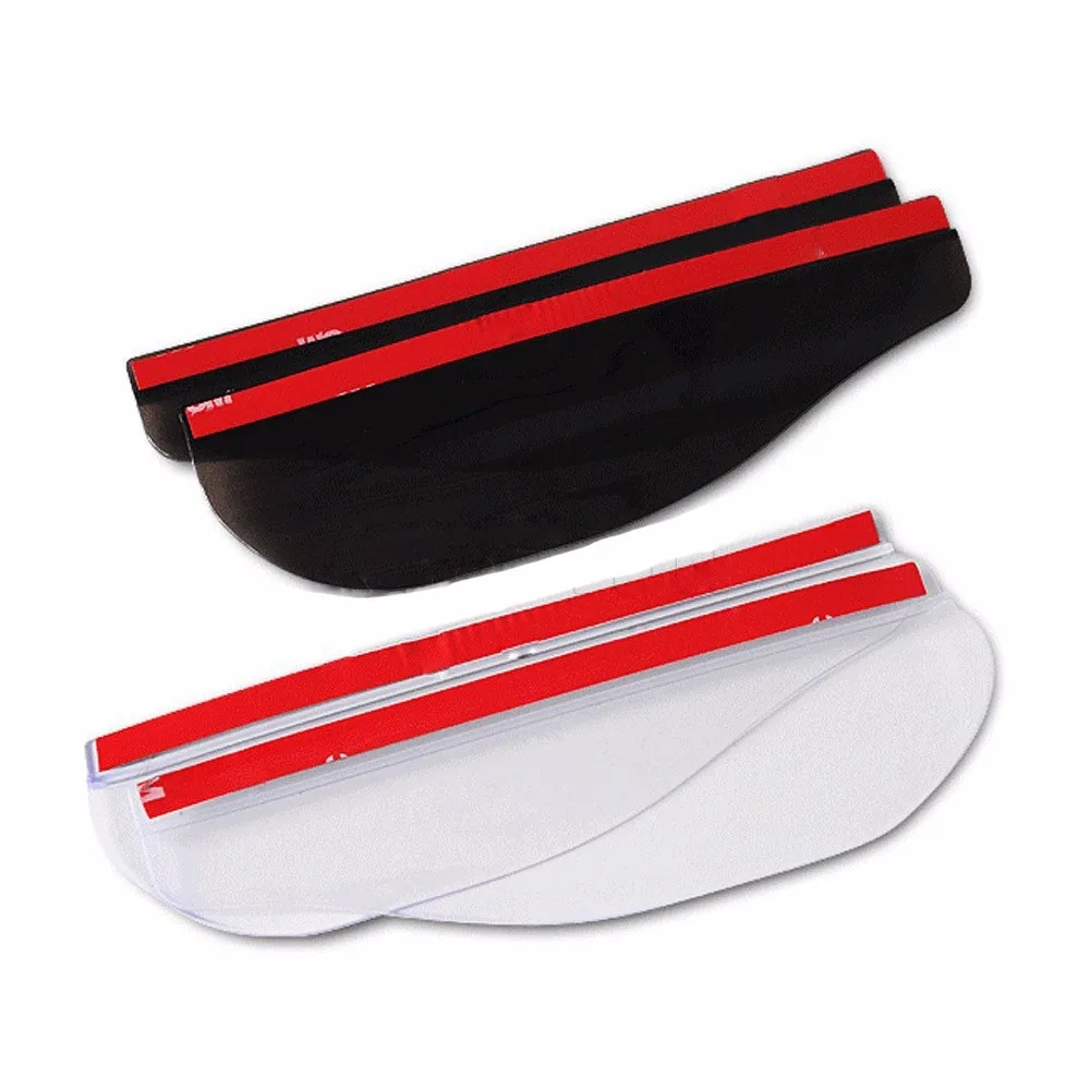 

2Pcs Universal Flexible PVC Car Rain Eyebrow Rearview Mirror Rain Shade Rainproof Back Mirror Shield Rain Cover Car Accessorie