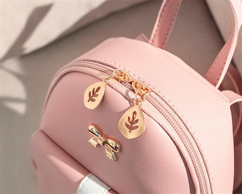 Gusure женский мини рюкзак роскошный из искусственной кожи рюкзаки Kawaii милый изящный рюкзак маленькие школьные сумки для девочек с бантом