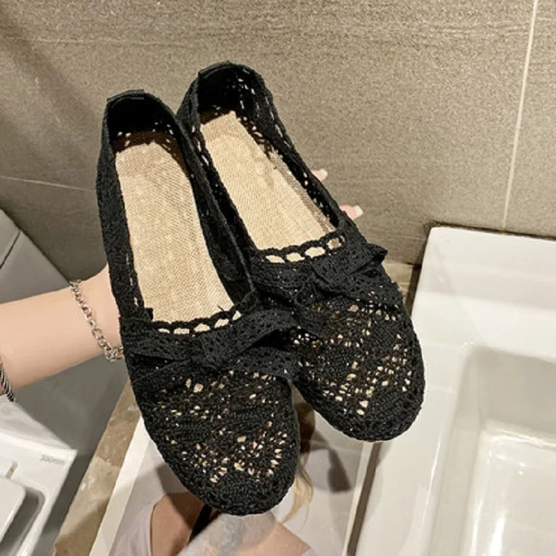 Женская обувь весна лето 2020 новая Корейская версия кружевные дышащие туфли на