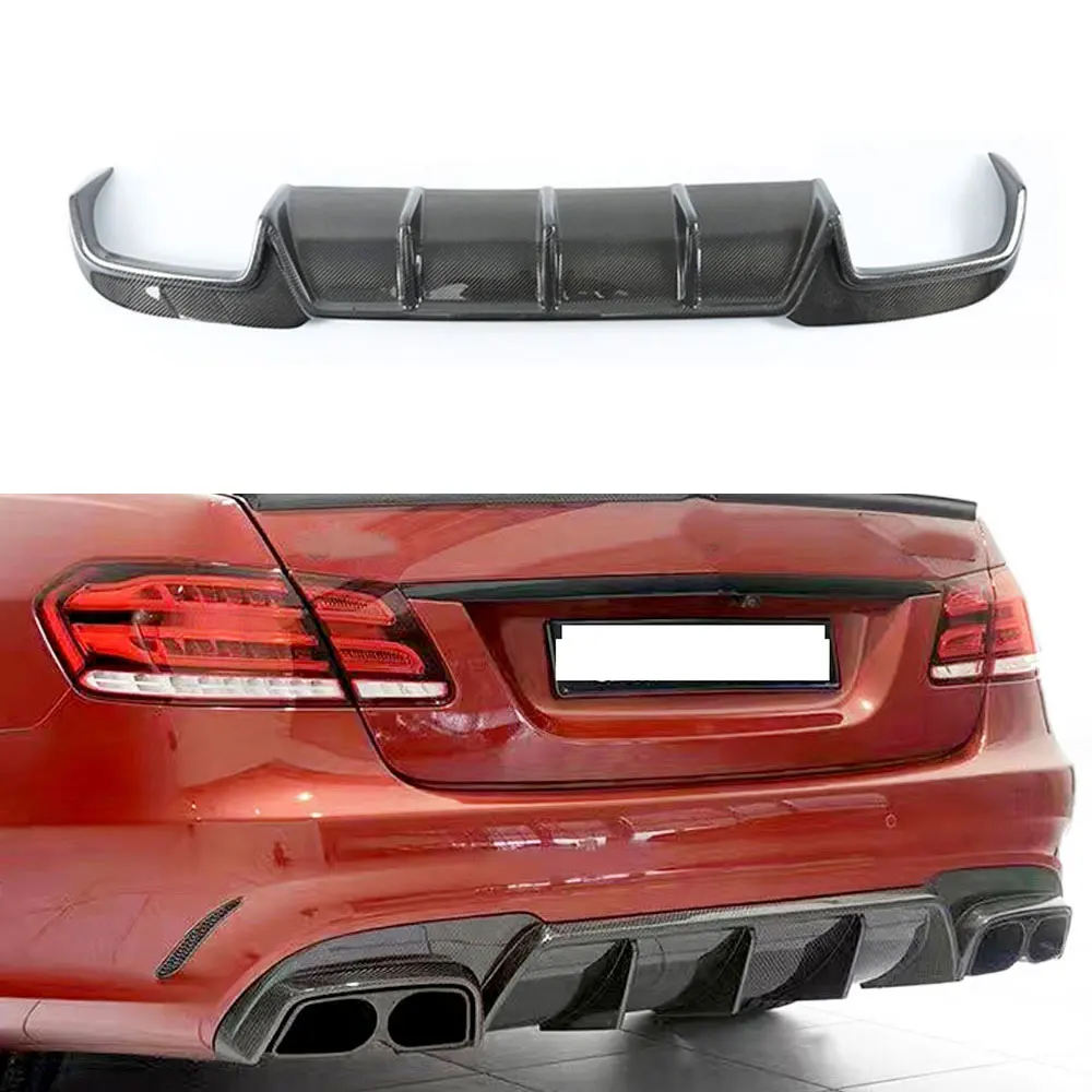 

Carbon Fiber Car Rear Bumper Lip Diffuser For Benz E Class W212 E63 E260 E300 E400 E63S AMG 2014 2015 2016 Auto Styling