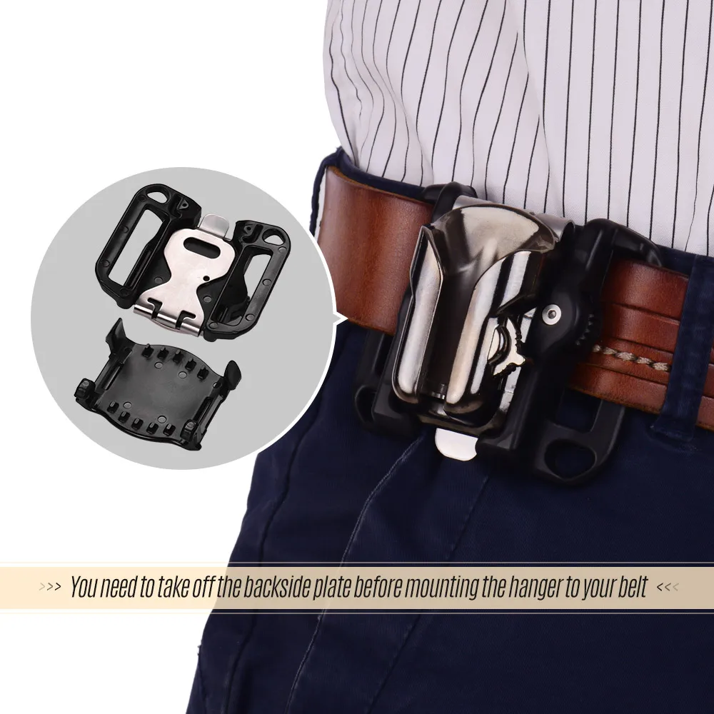 Camera Belt Holster Mount Waist Clip Holder Hanger With Quick Release Plate 1/4 Inch Screw for