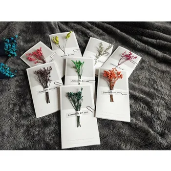 

New diy 1pcs 16x9cm(16x18cm) flower card Valentine's day kindergarten New Year's day annual meeting card school peripheral card