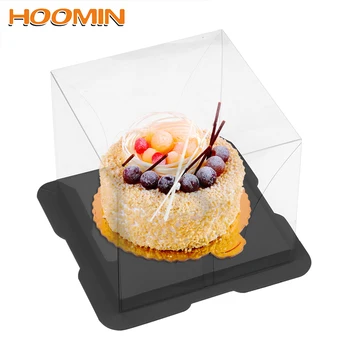 

HOOMIN PET Candy Cake Box Food Packaging Gift Box with Bottom Bracket Clear Cupcake Box Wedding Party Cake Cake Decoration