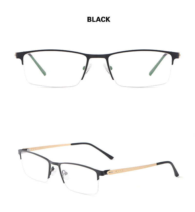 Gafas vista hombre transparente gafas gradas hombre miopia montura metal