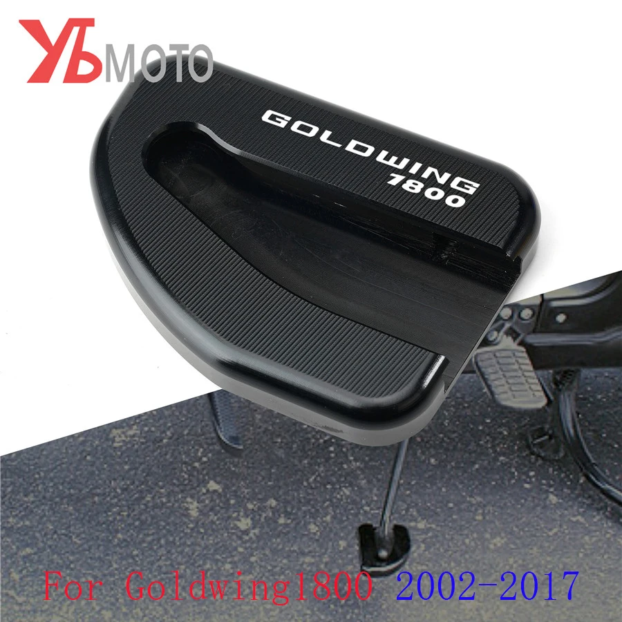 For Honda Goldwing 1800 GL1800 Gold Wing GL 1800 2018 2019 2020 Motorcycle Accessories Kickstand Sidestand Side Stand Extension Bracket Expander Color : Goldwing LOGO BLACK