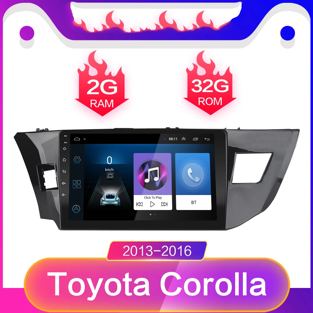 

10.1inch android 8.1 car multimedia player gps navigation bluetooth car radio for 2013-2016 Toyota Corolla\Ralink