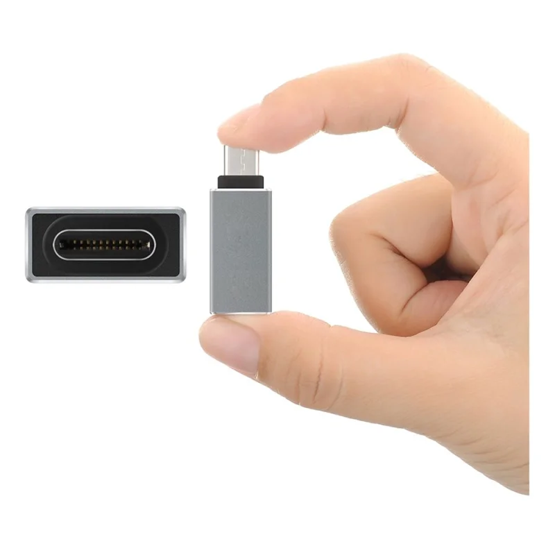 Адаптер USB C type C USB 3,1 A USB 3,0 type A конвертер «Папа-мама» серый