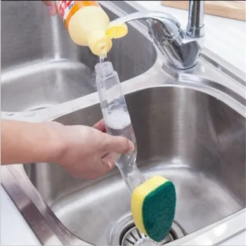 

6Pack Sponge rubbing Dishwand Refill Sink Clean Sponge Brush Refill Replacement Heads Non-Scratch Kitchen Dish Scrubber Pads