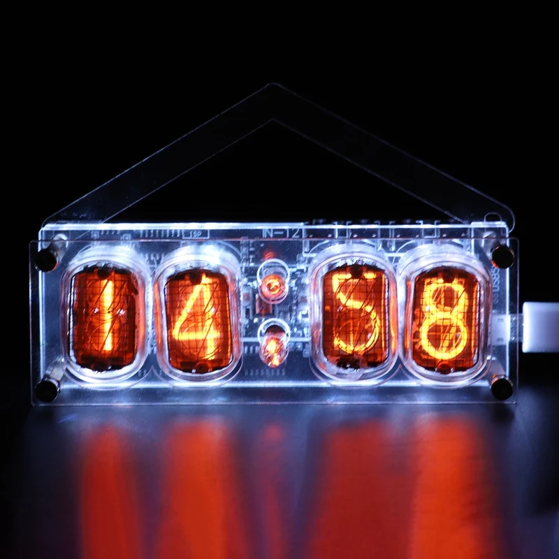 4-разрядный в-12 интегрированный часы свечение трубки с красочными RGB светодиодный Подсветка "сделай сам" из часы
