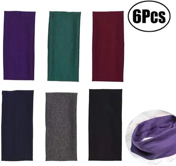 

Lvcky 6 Pieces Stretch Elastic Yoga Cotton Headbands for Teens and Adults