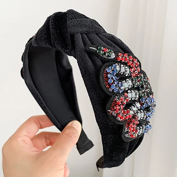

ZHINI 2020 New Design Personality Black Hair Hoop for Women Bohemia Handmade Snake decoration headband accessories jewelry Gift