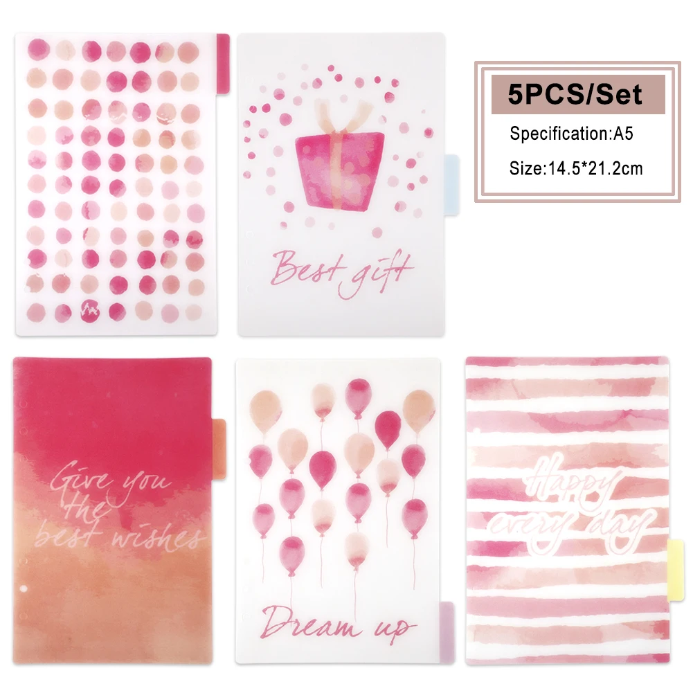 5pcs A5/A6 Colored Notebook Index Page Matte Cover Spiral Diary Planner Paper Note Book Category Pages Stationery 5pcs A5/A6 Colored Notebook Index Page Matte Cover Spiral Diary Planner Paper Note Book Category Pages Stationery
