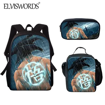 

ELVISWORDS 2020 Back to School Kids School Backpack Anime Dragon ball Super Boys Cool Book bag Student Cartoon Schoolbag mochila