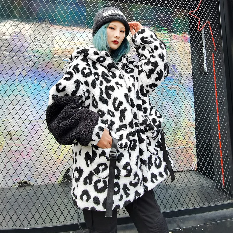 QING MO Hooded Women Cashmere Sweatshirt 2020