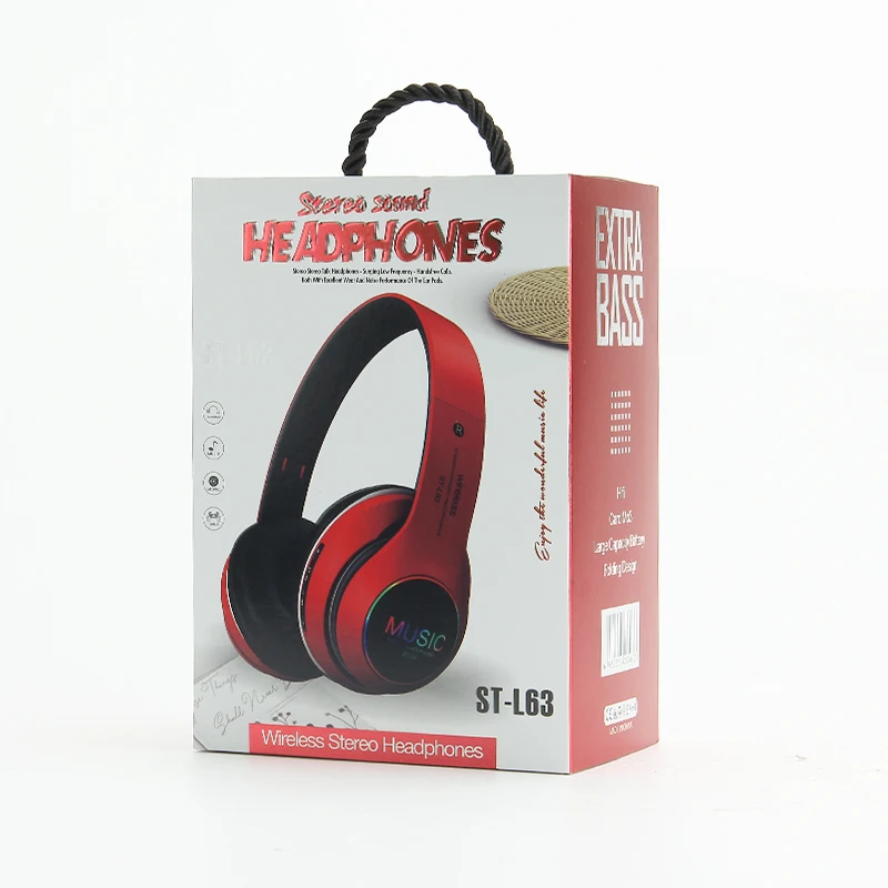 Head mounted computer Bluetooth gaming sports wireless stereo headset headphones with microphone noise canceling hifi