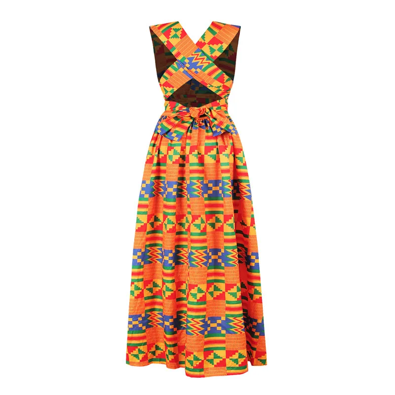 Ankara Africa Maxi Dress Women Dashiki Print Split Dress African Clothes Women Party African Dresses for Women Robe Africaine african wear for ladies